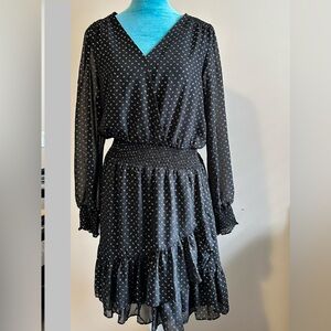 Black Polka Dot Women's Dress
